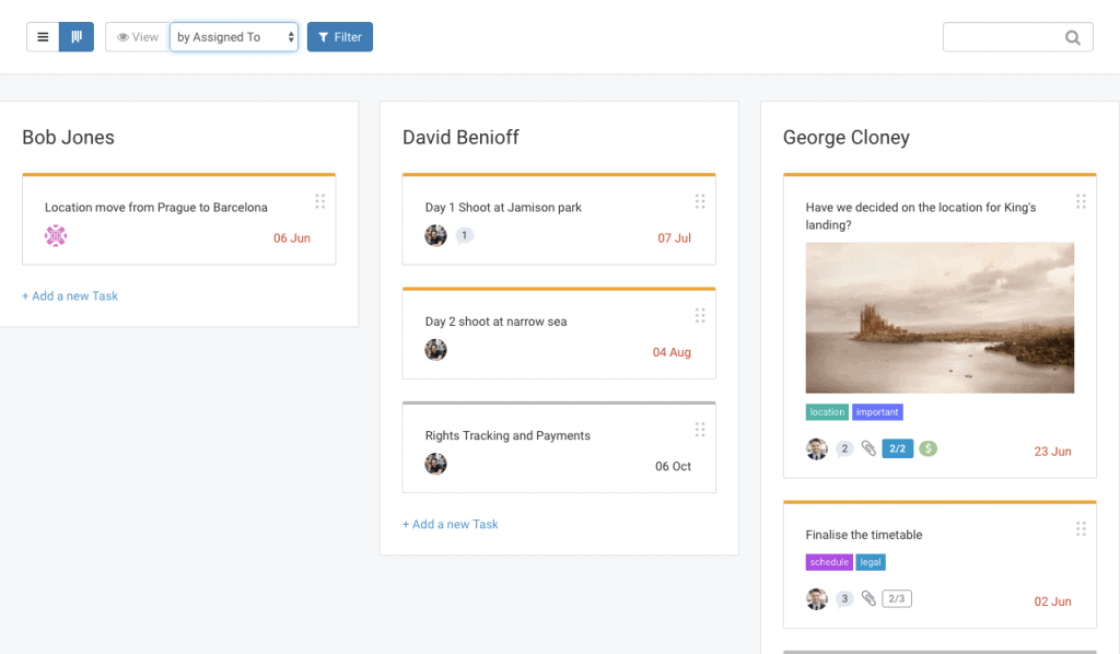 Group Cards by Who They are Assigned To